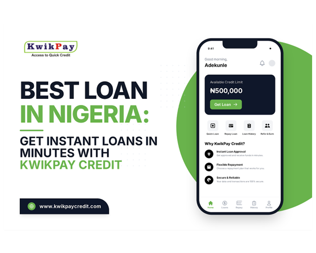 Kwikpay credit best loan app Nigeria — instant loan approval in minutes.